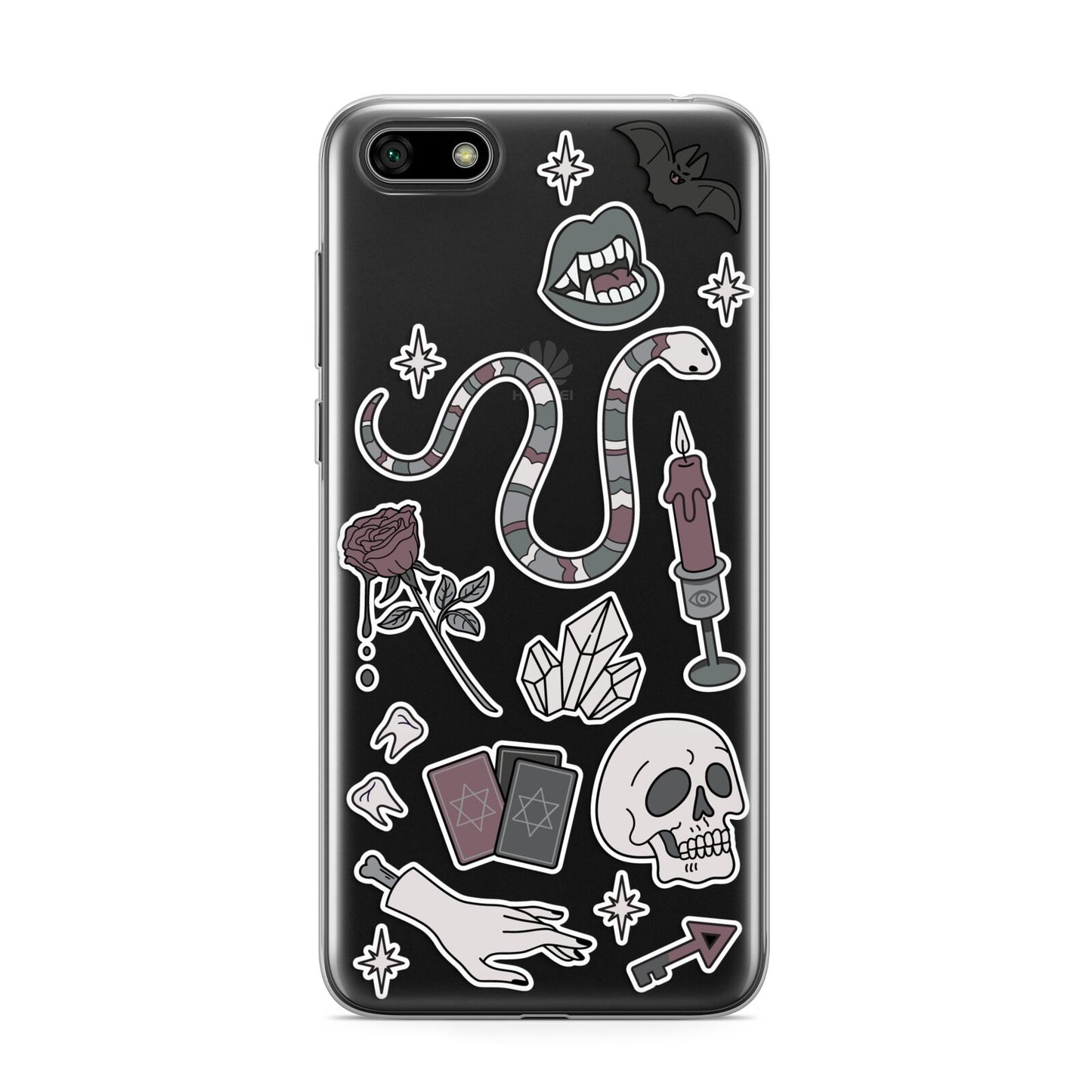 Halloween Spooky Stickers Huawei Y5 Prime 2018 Phone Case