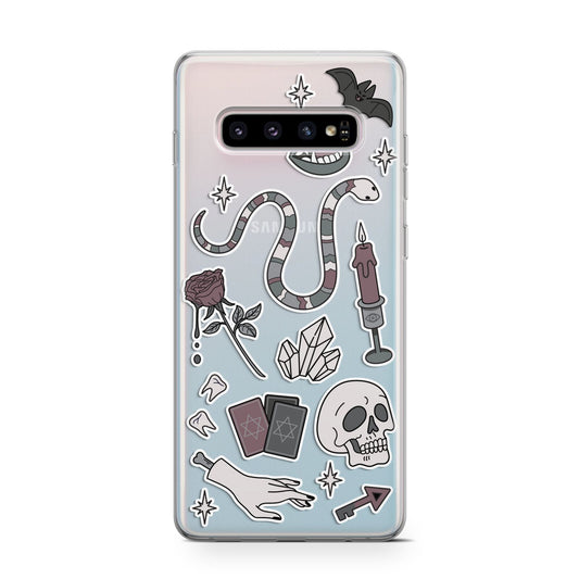 Halloween Spooky Stickers Protective Samsung Galaxy Case