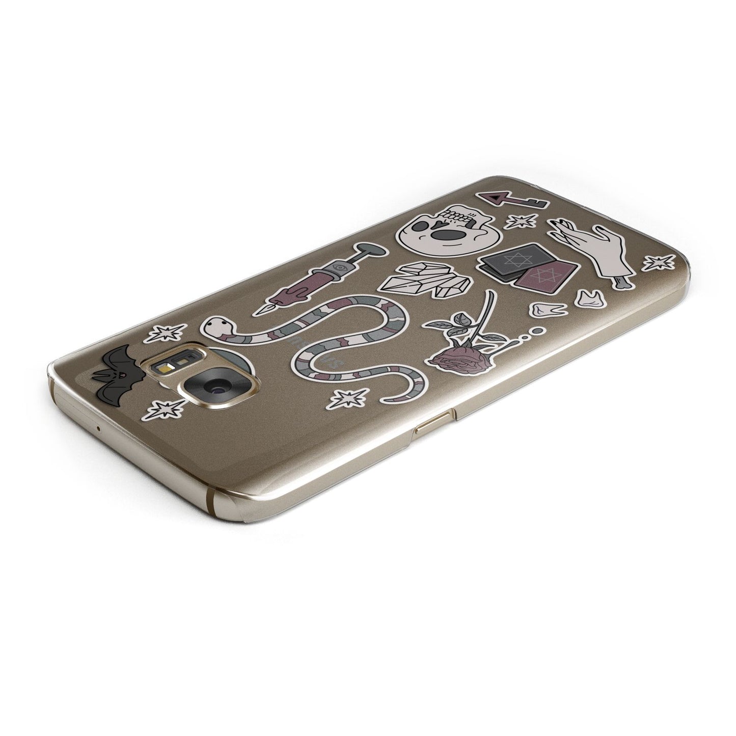 Halloween Spooky Stickers Samsung Galaxy Case Top Cutout