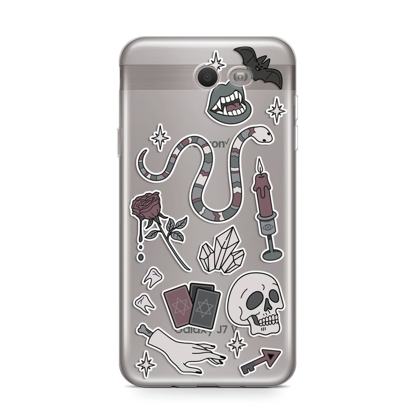 Halloween Spooky Stickers Samsung Galaxy J7 2017 Case