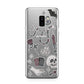 Halloween Spooky Stickers Samsung Galaxy S9 Plus Case on Silver phone