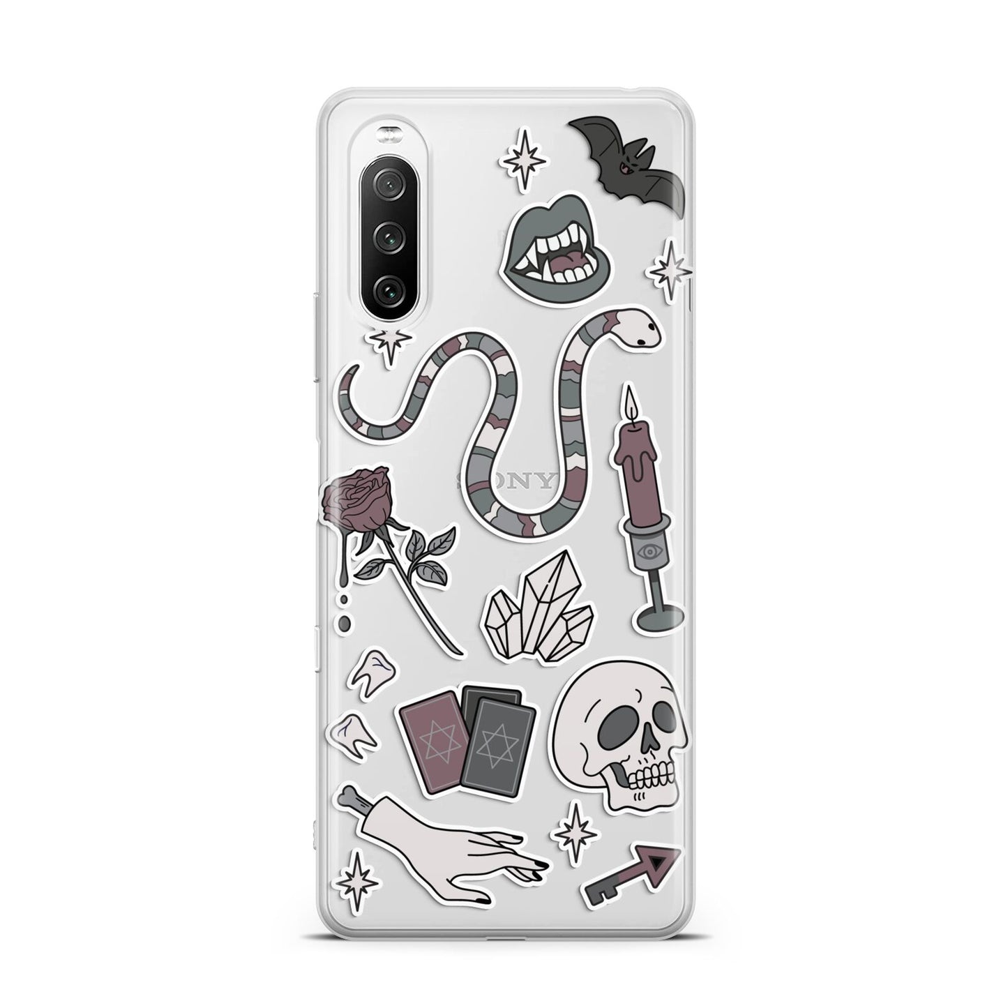 Halloween Spooky Stickers Sony Xperia 10 III Case