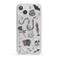 Halloween Spooky Stickers iPhone 13 Clear Bumper Case