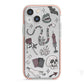 Halloween Spooky Stickers iPhone 13 Mini TPU Impact Case with Pink Edges