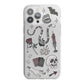 Halloween Spooky Stickers iPhone 13 Pro Max TPU Impact Case with White Edges