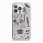 Halloween Spooky Stickers iPhone 13 Pro TPU Impact Case with Pink Edges