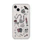 Halloween Spooky Stickers iPhone 14 Plus Clear Tough Case Starlight