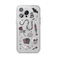 Halloween Spooky Stickers iPhone 14 Pro Max Clear Tough Case Silver