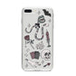 Halloween Spooky Stickers iPhone 8 Plus Bumper Case on Silver iPhone