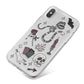 Halloween Spooky Stickers iPhone X Bumper Case on Silver iPhone