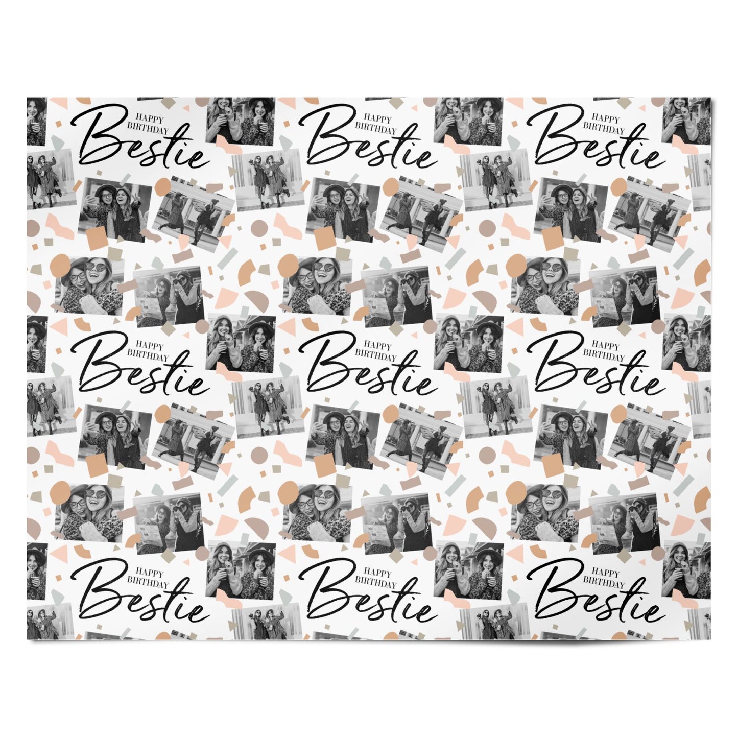 Happy Birthday Bestie Personalised Wrapping Paper Alternative