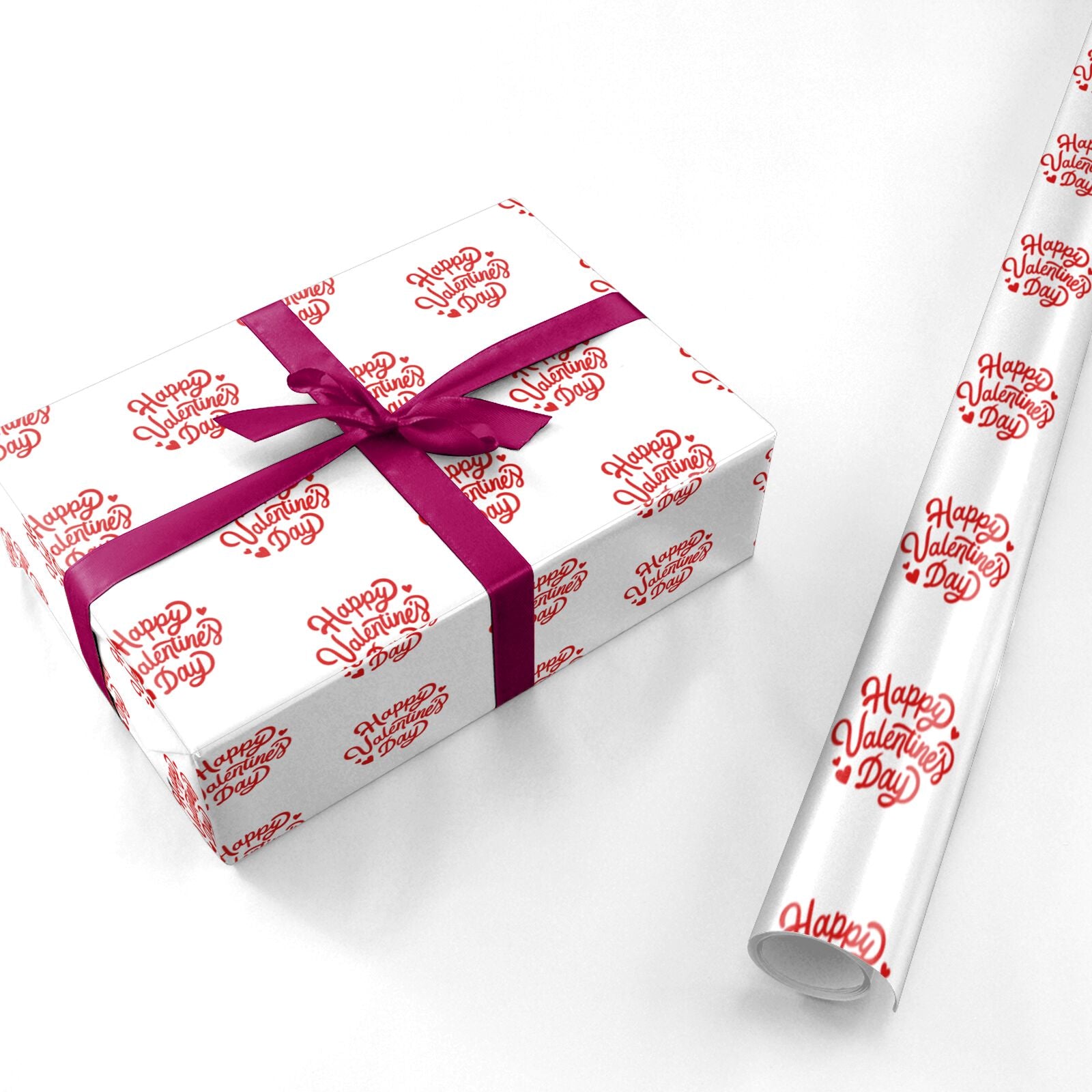 Happy Valentines Day Romantic Personalised Wrapping Paper