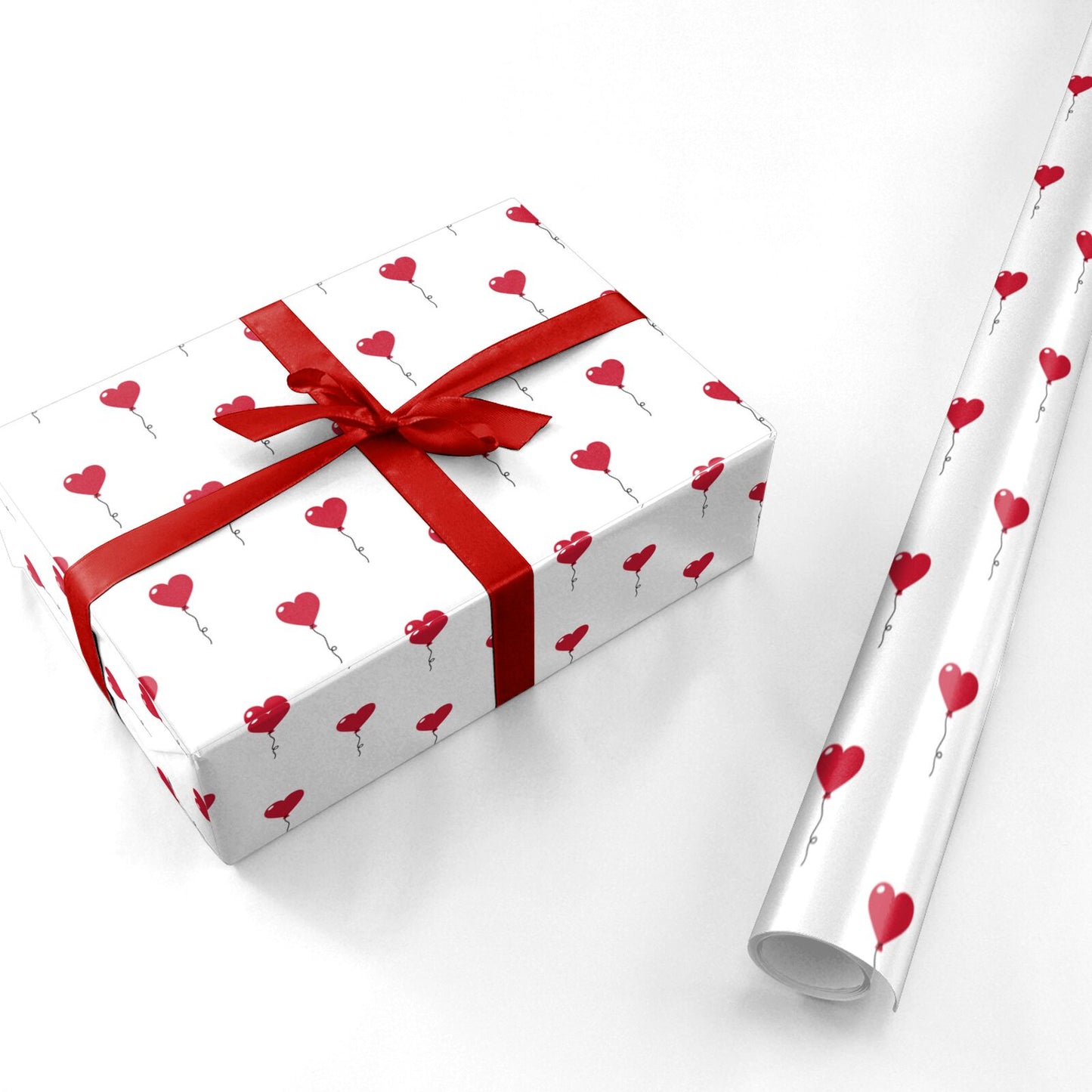 Heart Balloon Personalised Wrapping Paper