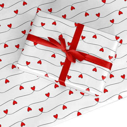 Heart Strings Love Custom Wrapping Paper