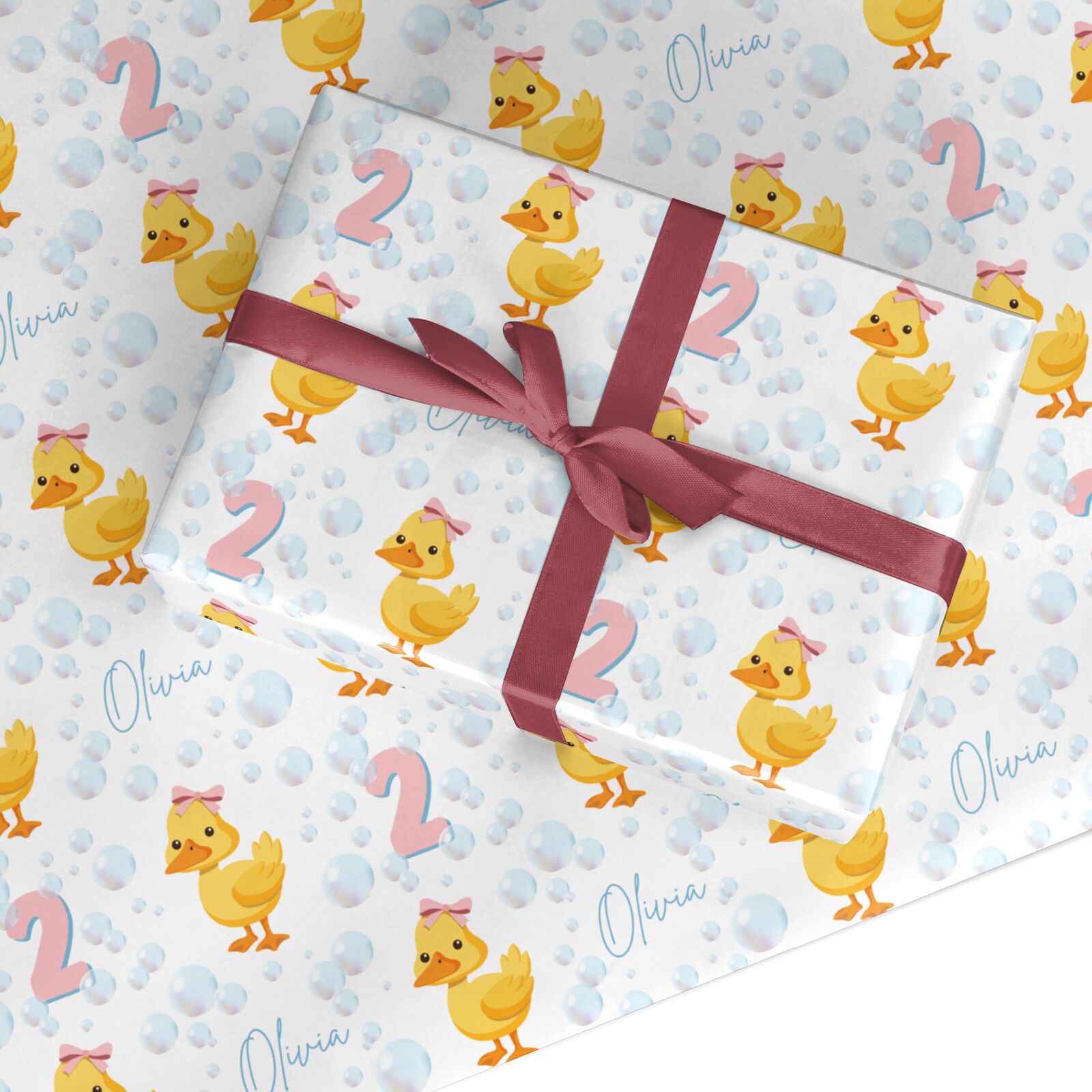 Holy Duck Personalised Baby Birthday Custom Wrapping Paper