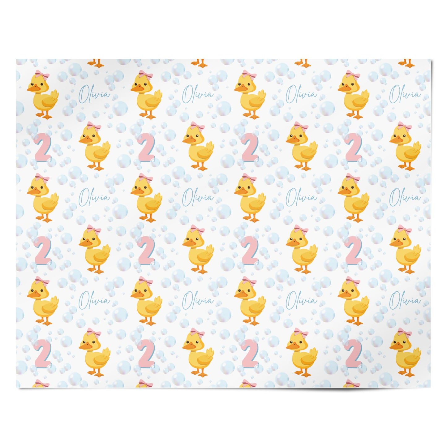 Holy Duck Personalised Baby Birthday Personalised Wrapping Paper Alternative