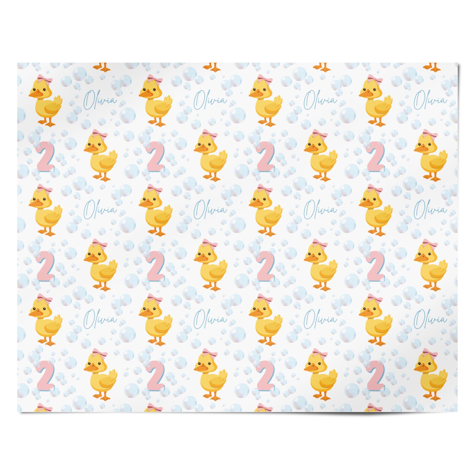 Holy Duck Personalised Baby Birthday Personalised Wrapping Paper Alternative