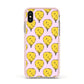 Hot Air Balloon Apple iPhone Xs Impact Case Pink Edge on Gold Phone