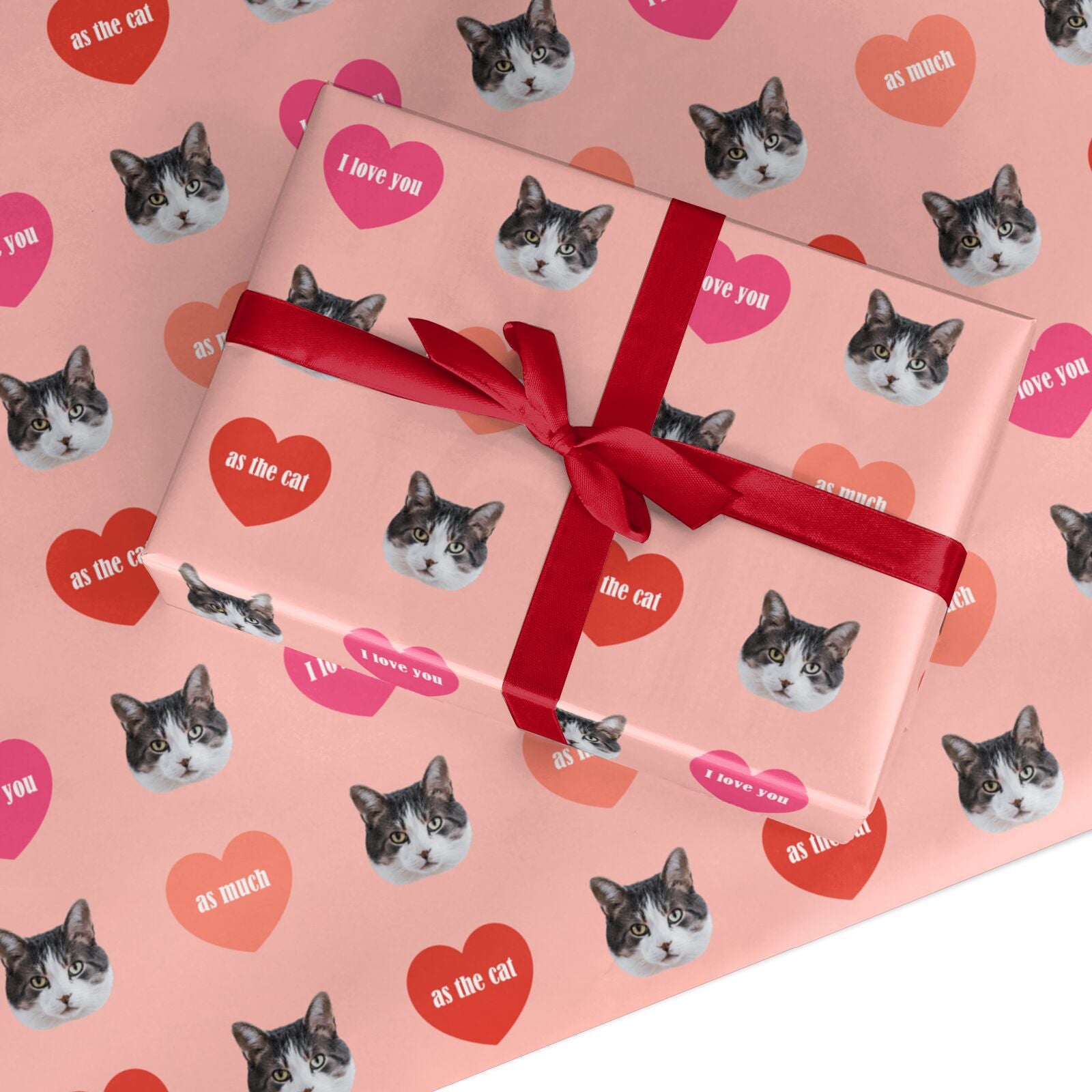 I Love You As Much As The Cat Custom Wrapping Paper