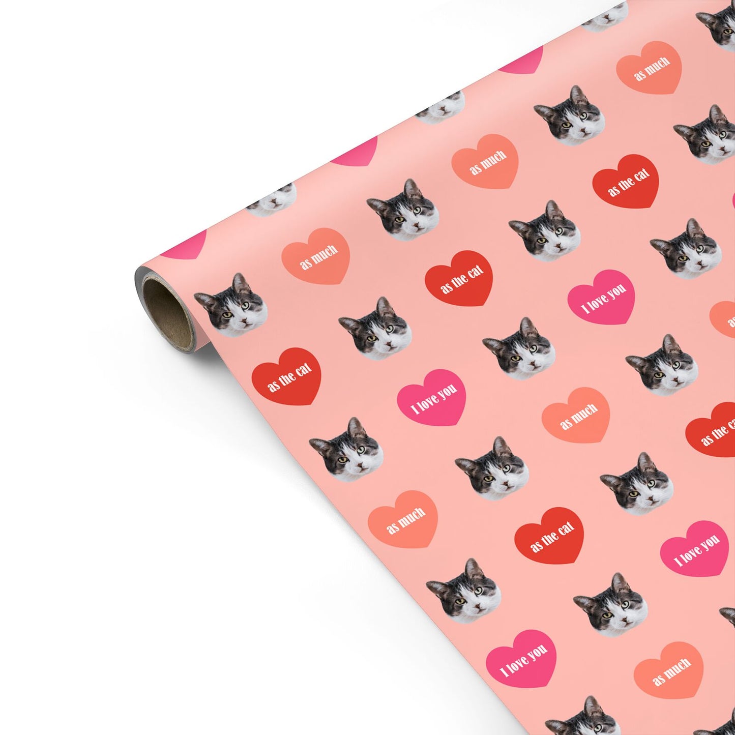 I Love You As Much As The Cat Personalised Gift Wrap