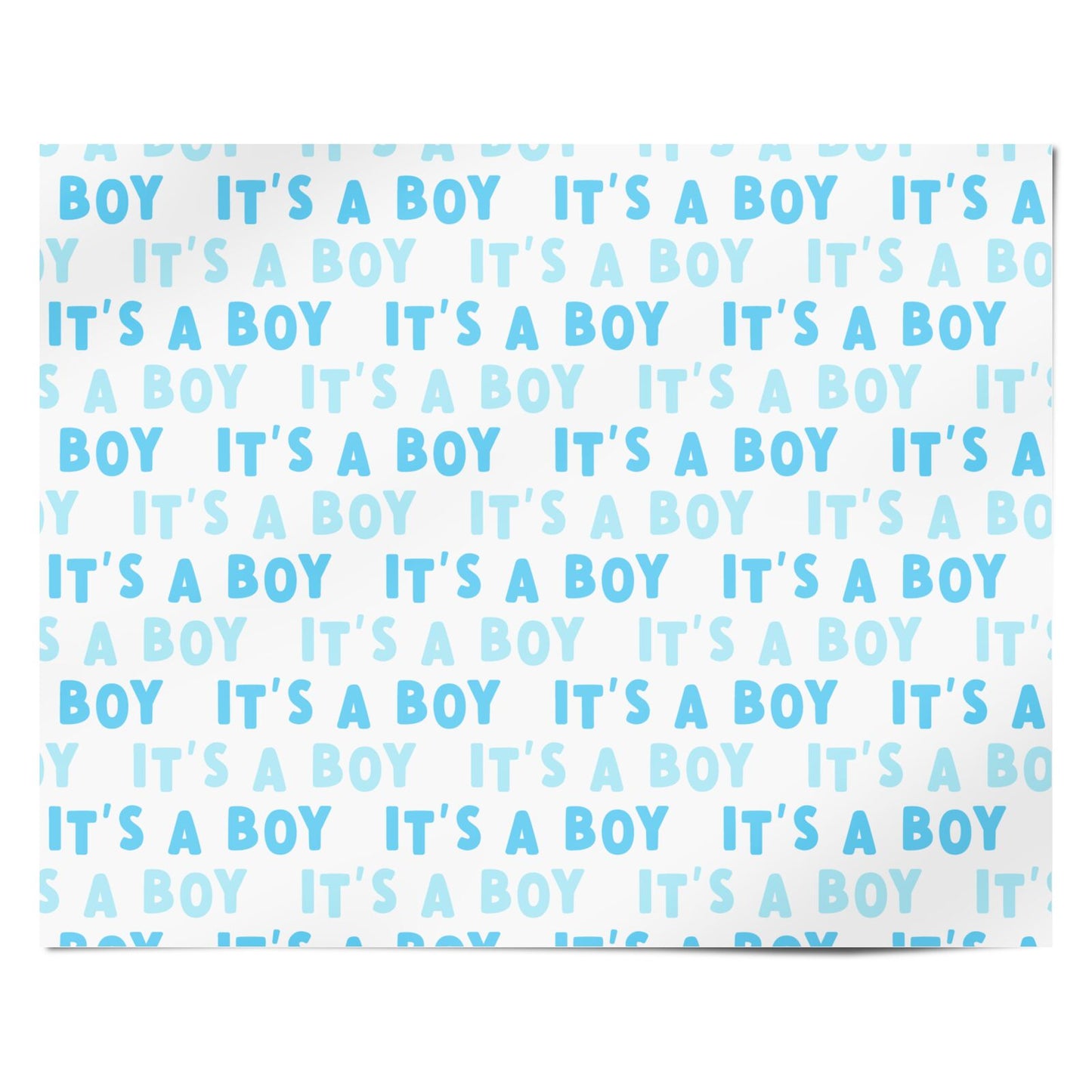 Its a Boy Baby Shower Personalised Wrapping Paper Alternative