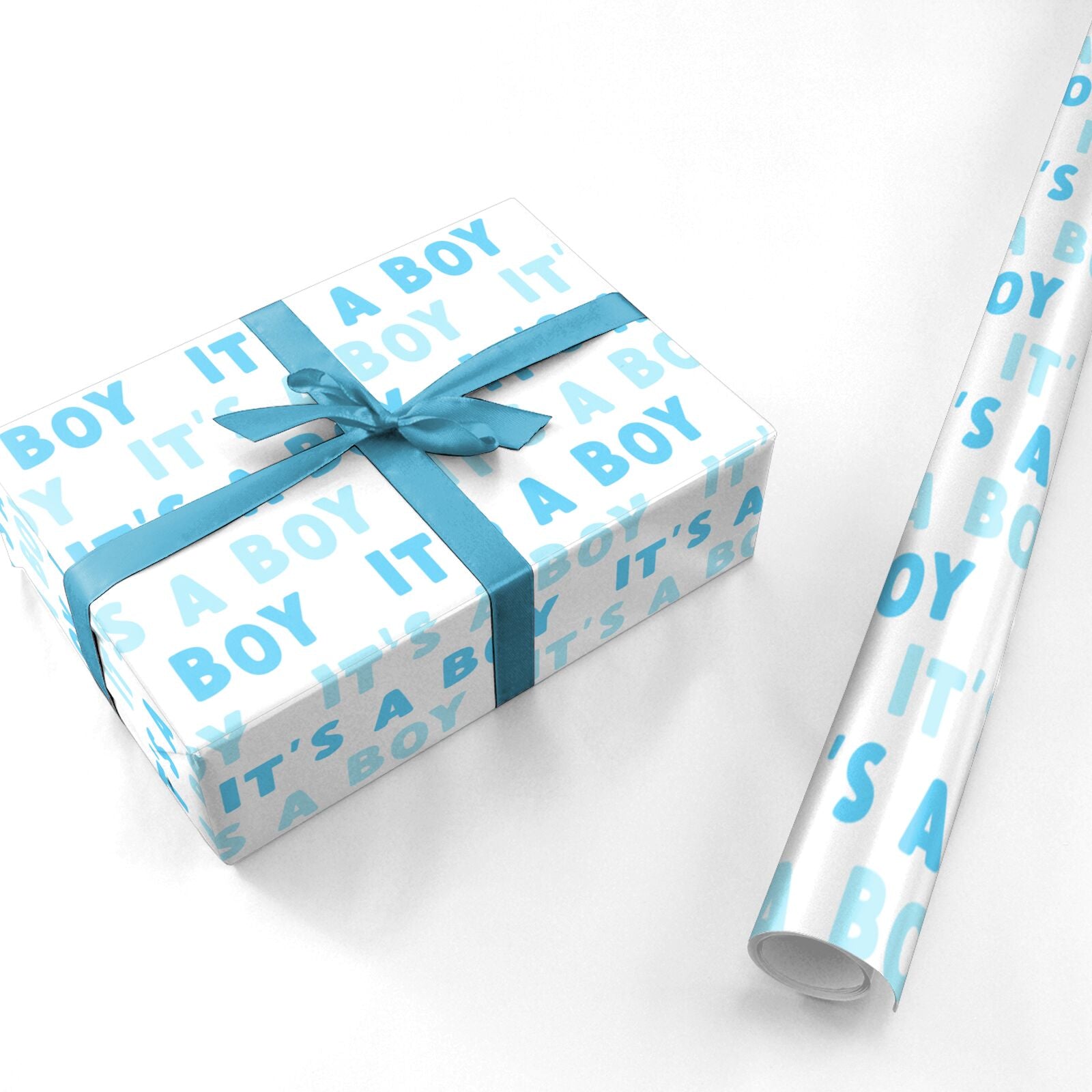 Its a Boy Baby Shower Personalised Wrapping Paper