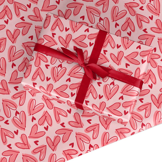 Love Heart Custom Wrapping Paper