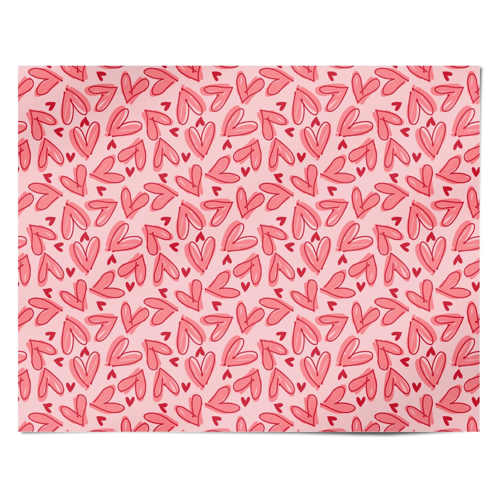 Love Heart Personalised Wrapping Paper Alternative