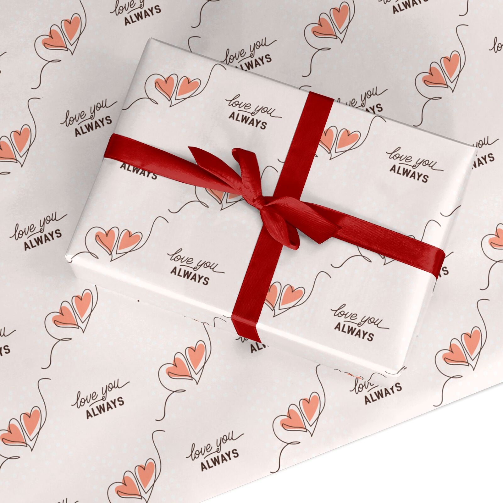 Love You Always Balloon Heart Custom Wrapping Paper