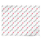 Love You Heart Pattern Personalised Wrapping Paper Alternative