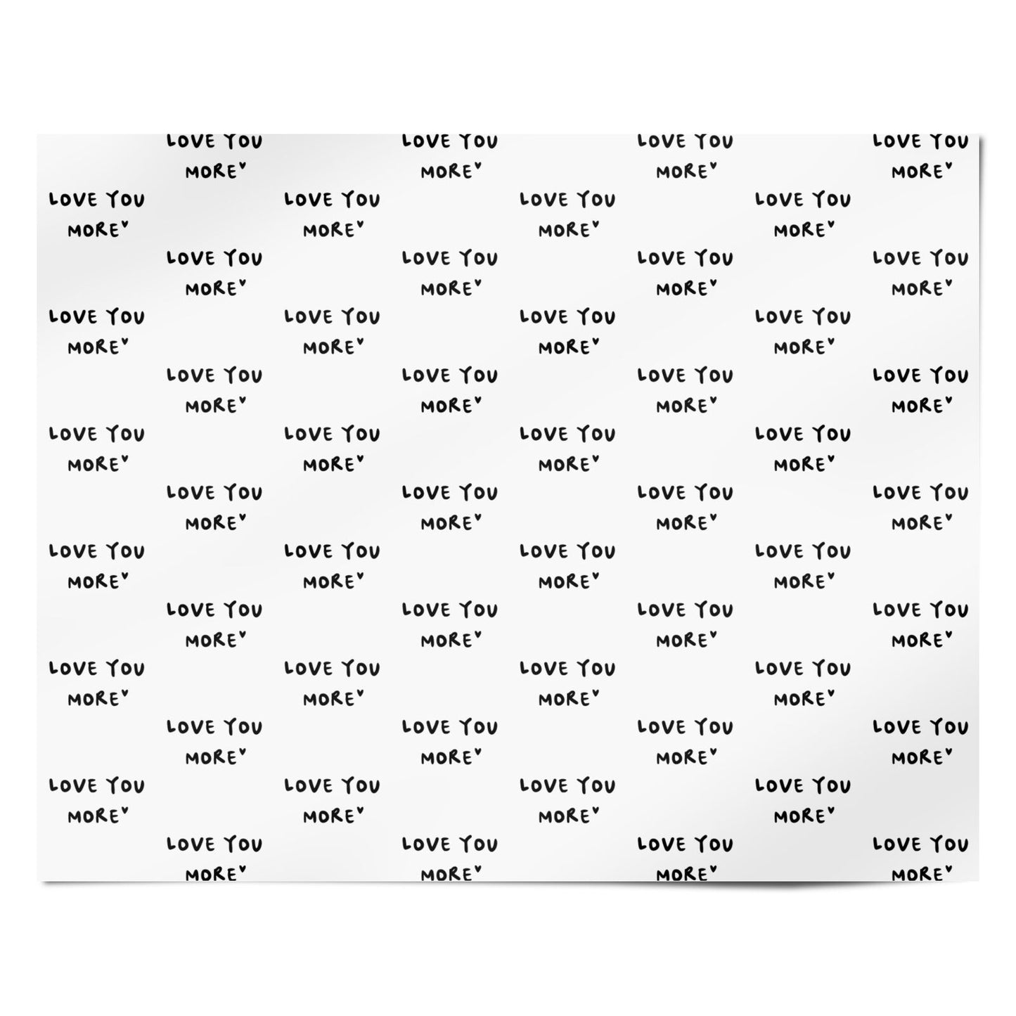 Love You More Personalised Wrapping Paper Alternative