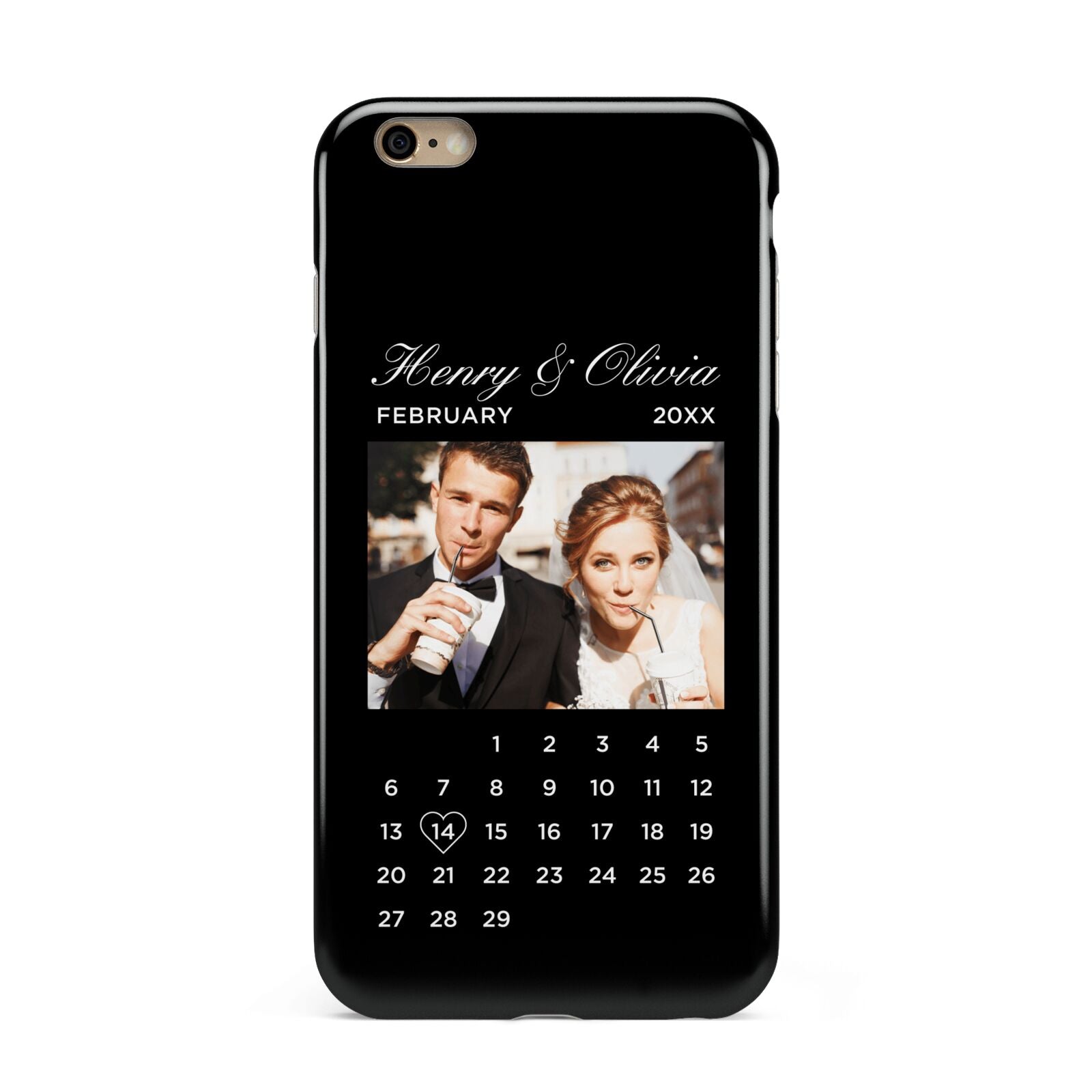 Milestone Date Personalised Photo Apple iPhone 6 Plus 3D Tough Case