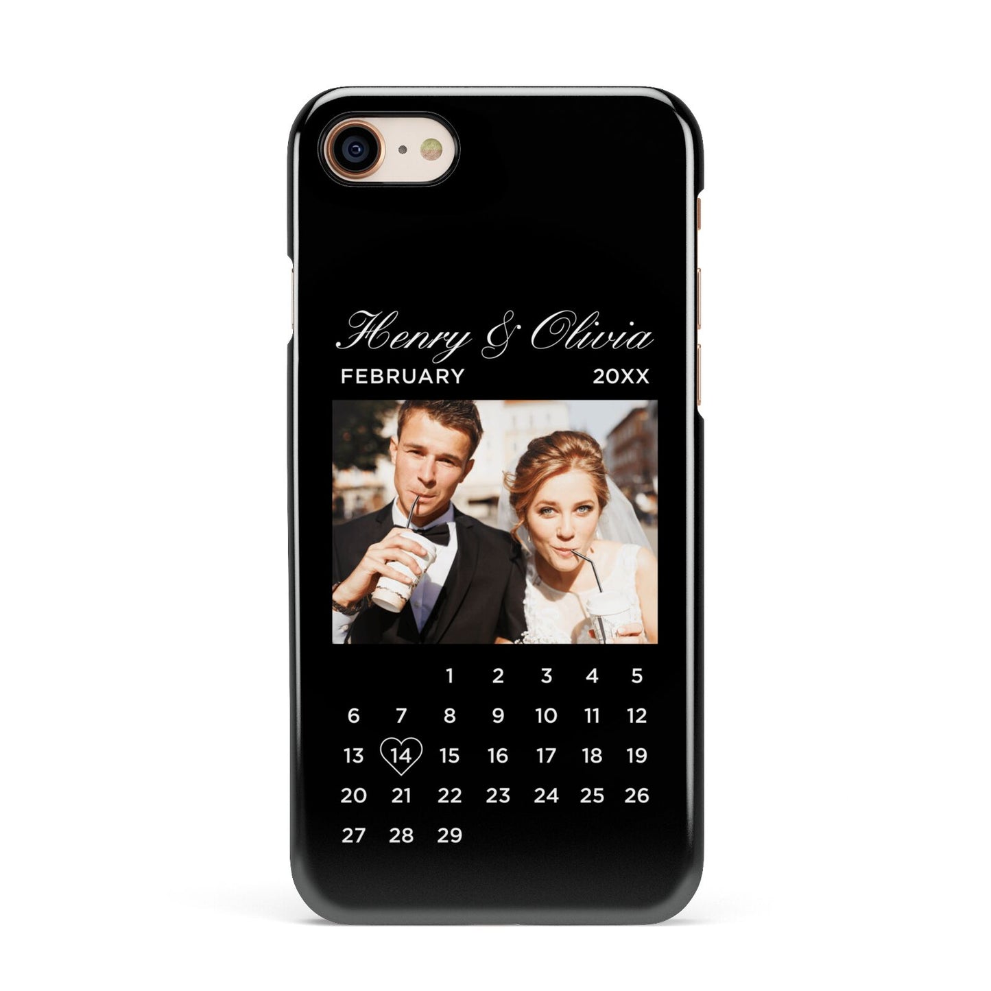 Milestone Date Personalised Photo Apple iPhone 7 8 3D Snap Case