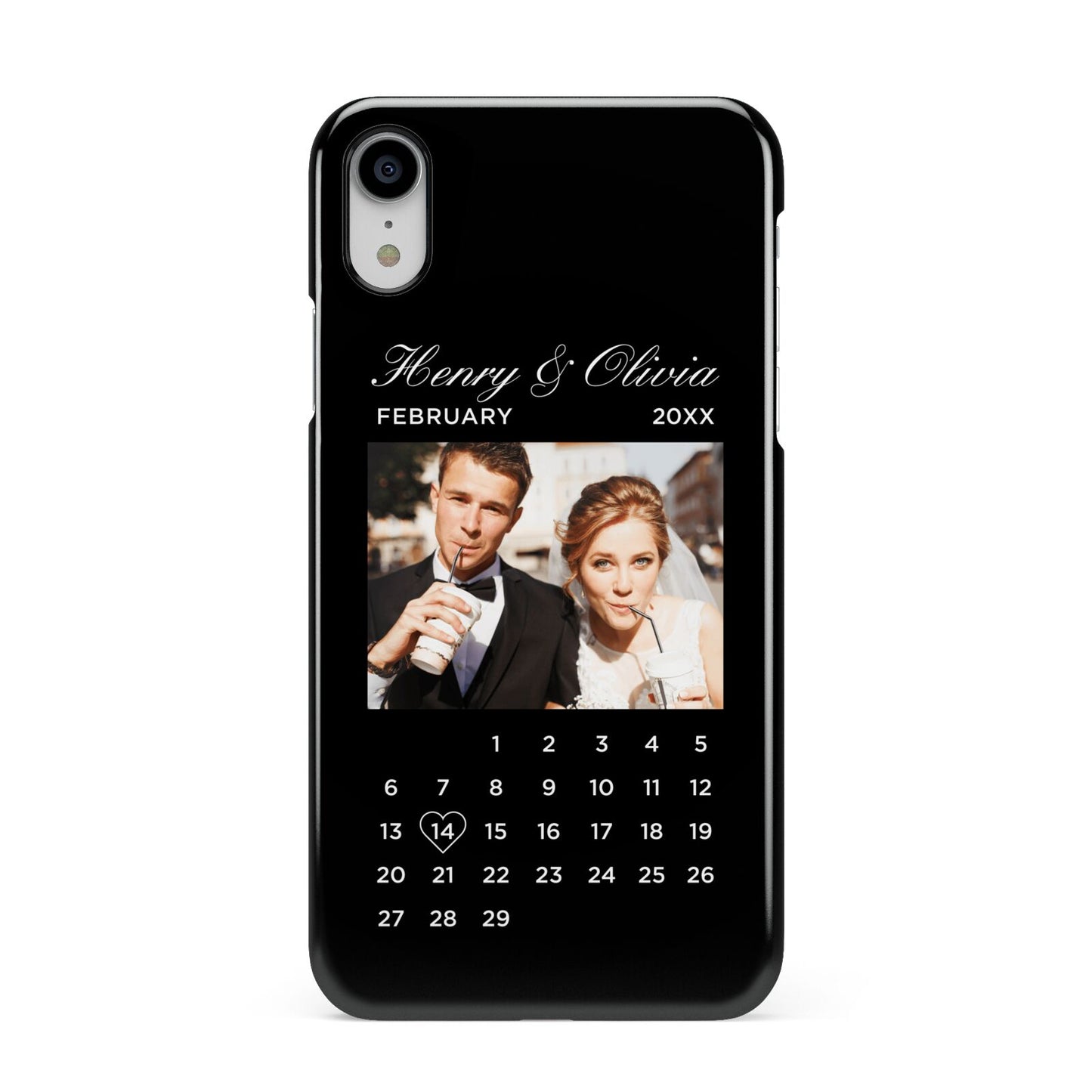 Milestone Date Personalised Photo Apple iPhone XR White 3D Snap Case