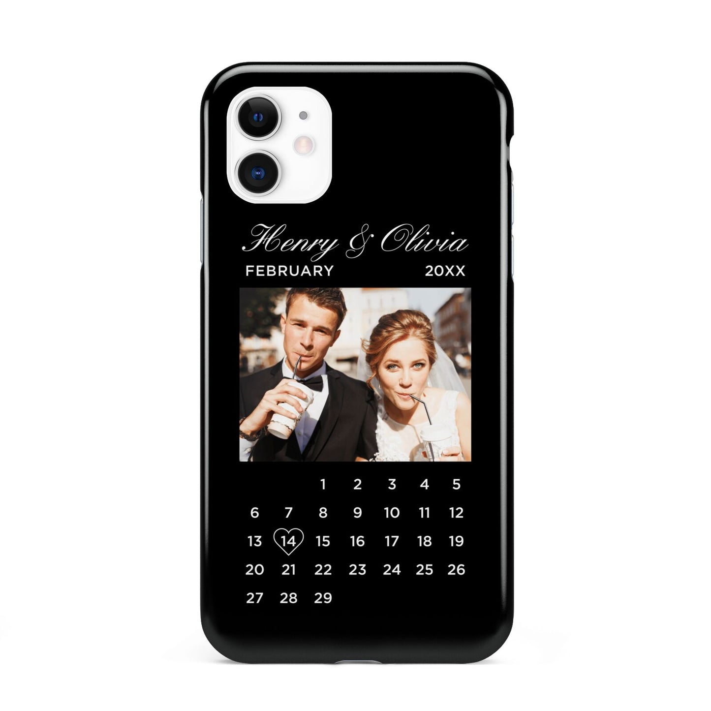 Milestone Date Personalised Photo iPhone 11 3D Tough Case