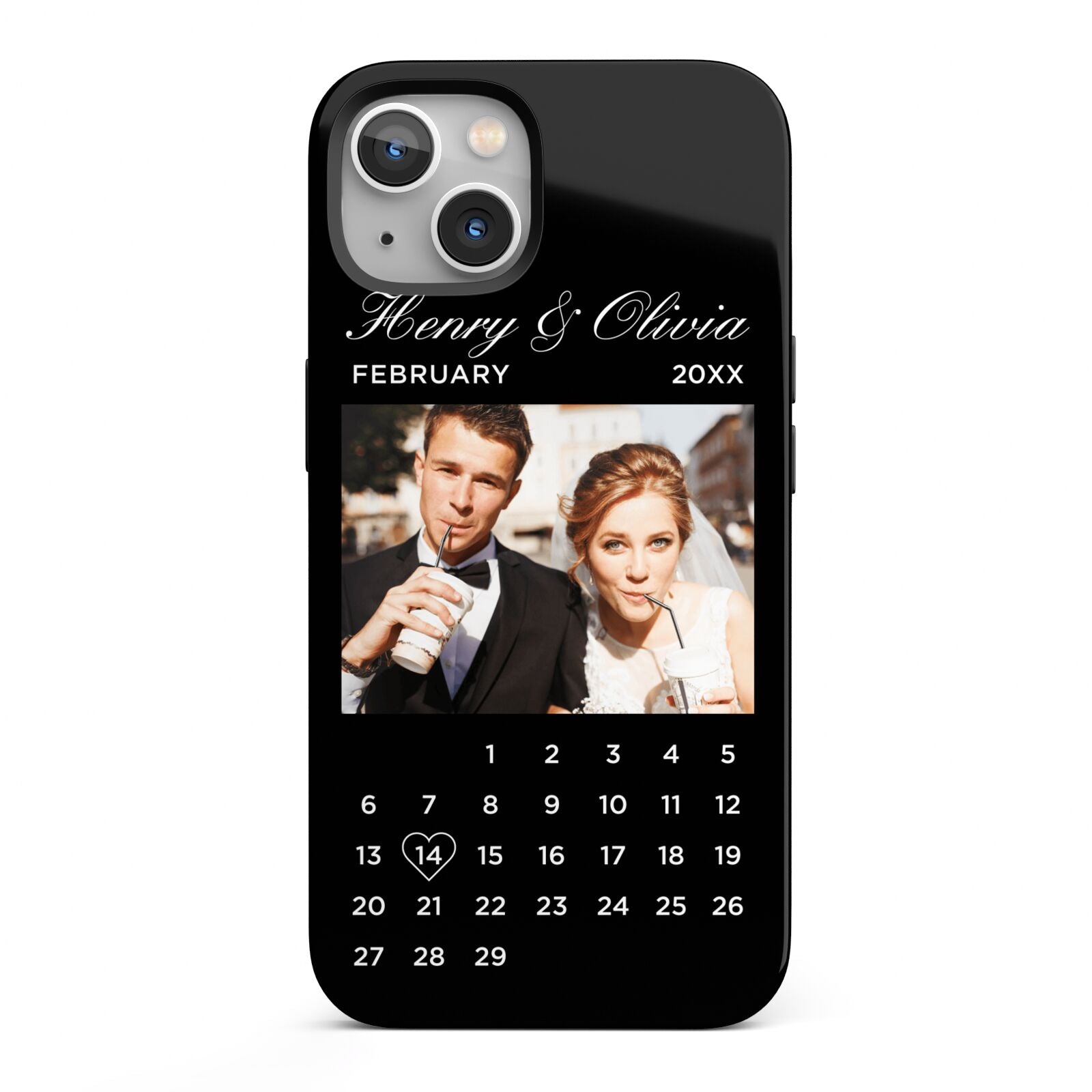 Milestone Date Personalised Photo iPhone 13 Full Wrap 3D Tough Case