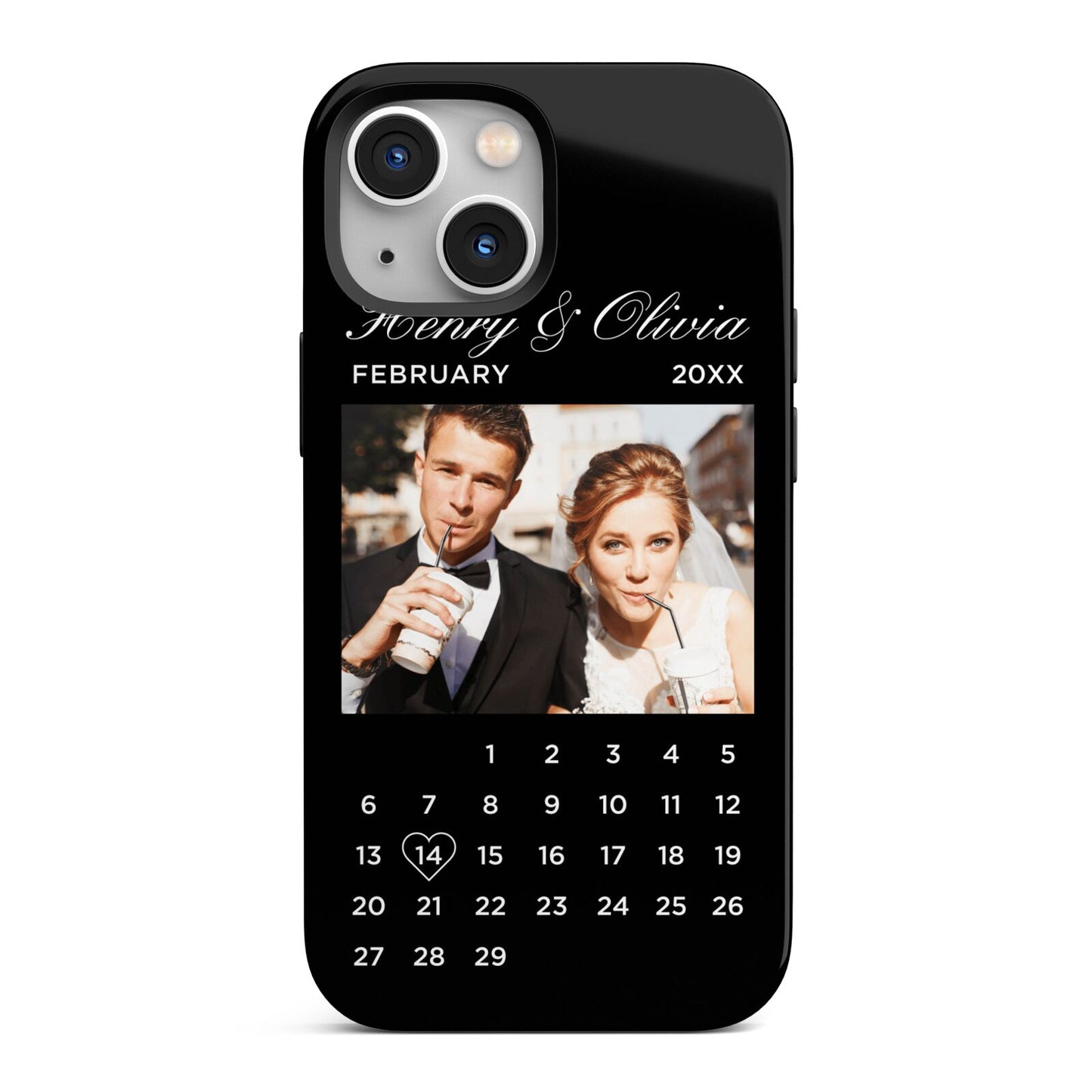 Milestone Date Personalised Photo iPhone 13 Mini Full Wrap 3D Tough Case