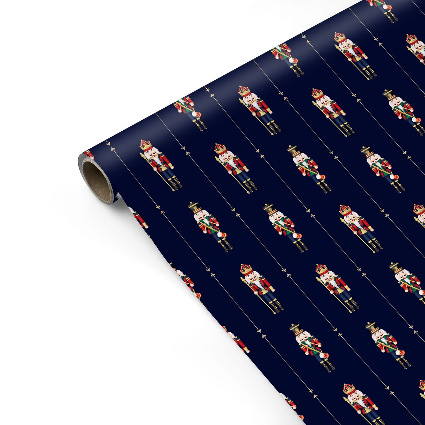 Navy Blue Nutcracker Personalised Gift Wrap