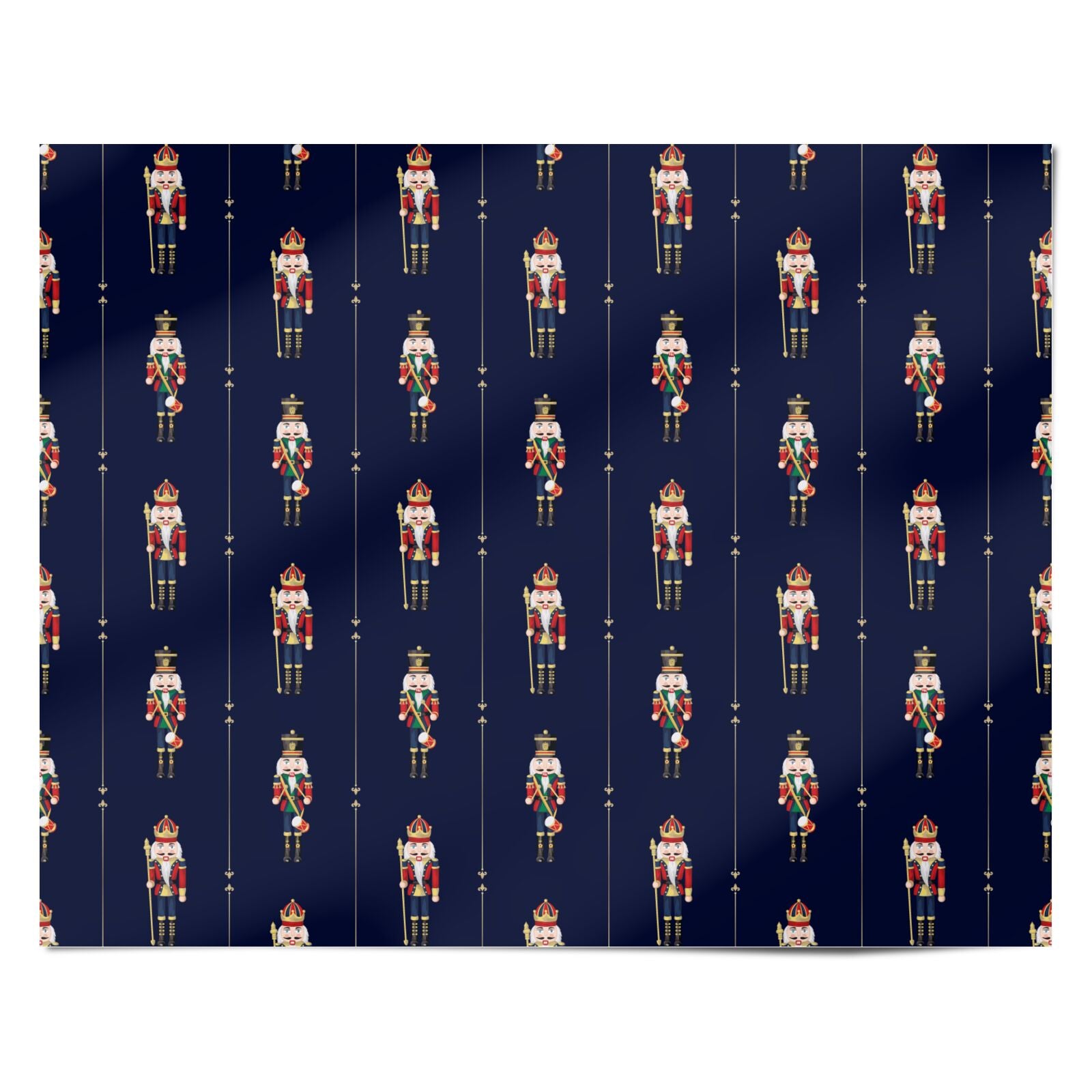 Navy Blue Nutcracker Personalised Wrapping Paper Alternative