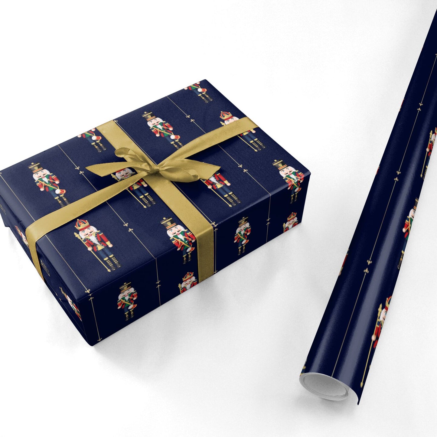 Navy Blue Nutcracker Personalised Wrapping Paper