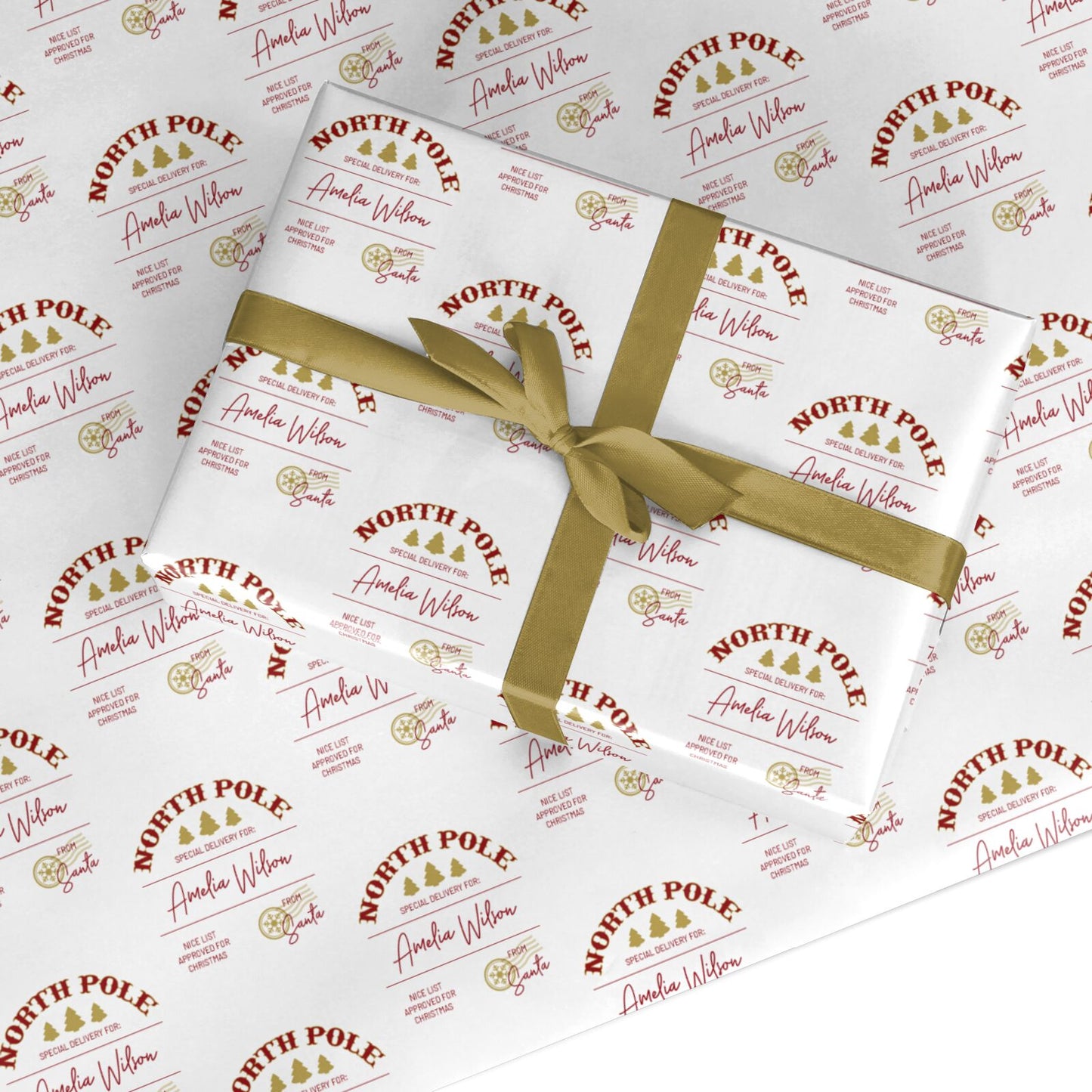 North Pole Custom Custom Wrapping Paper