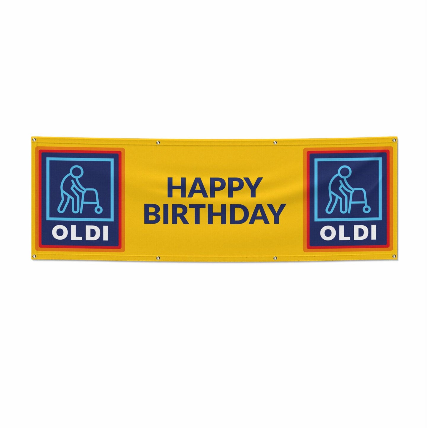 Oldi Funny Birthday 6x2 Vinly Banner with Grommets