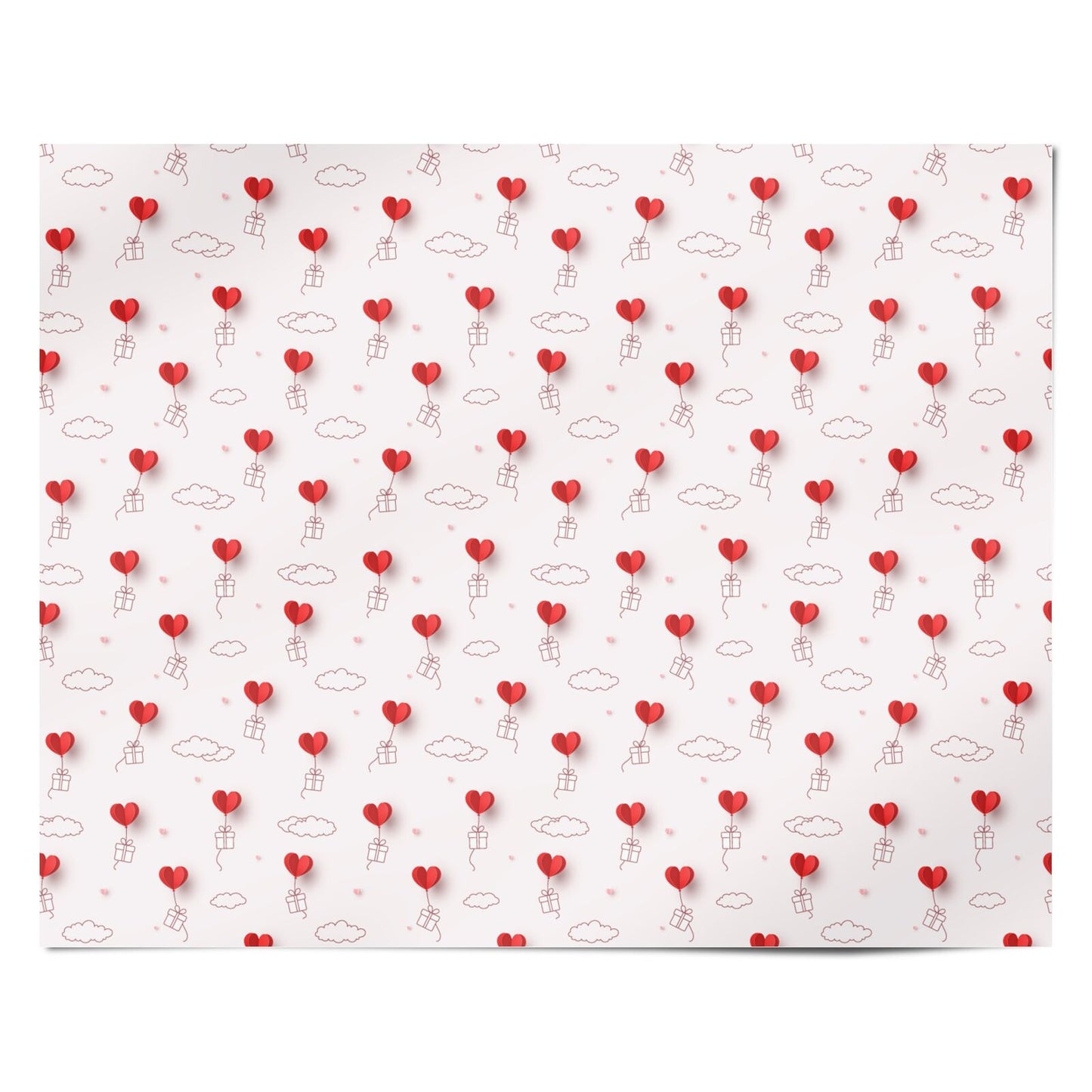 Paper Heart Balloon Personalised Wrapping Paper Alternative