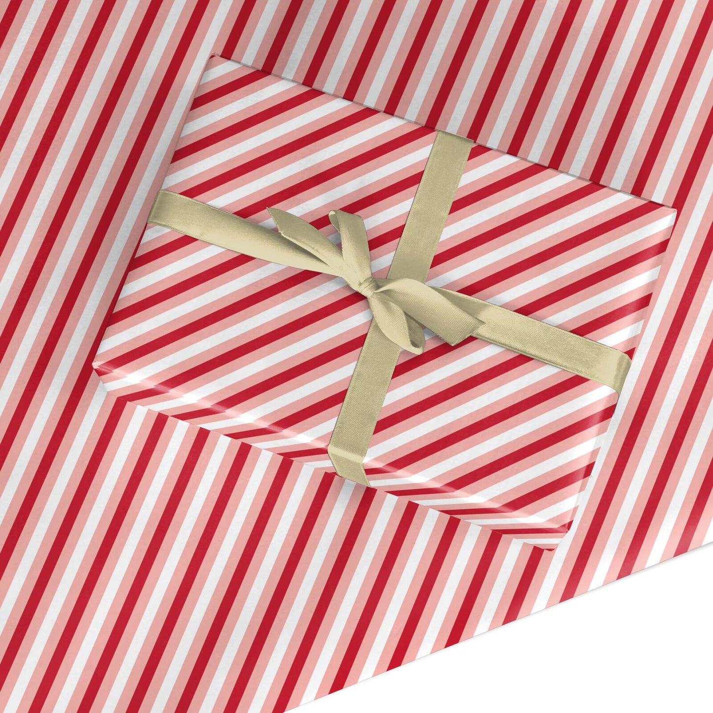 Peppermint Stripe Christmas Custom Wrapping Paper