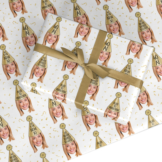 Personalised 40th Birthday Photo Custom Wrapping Paper