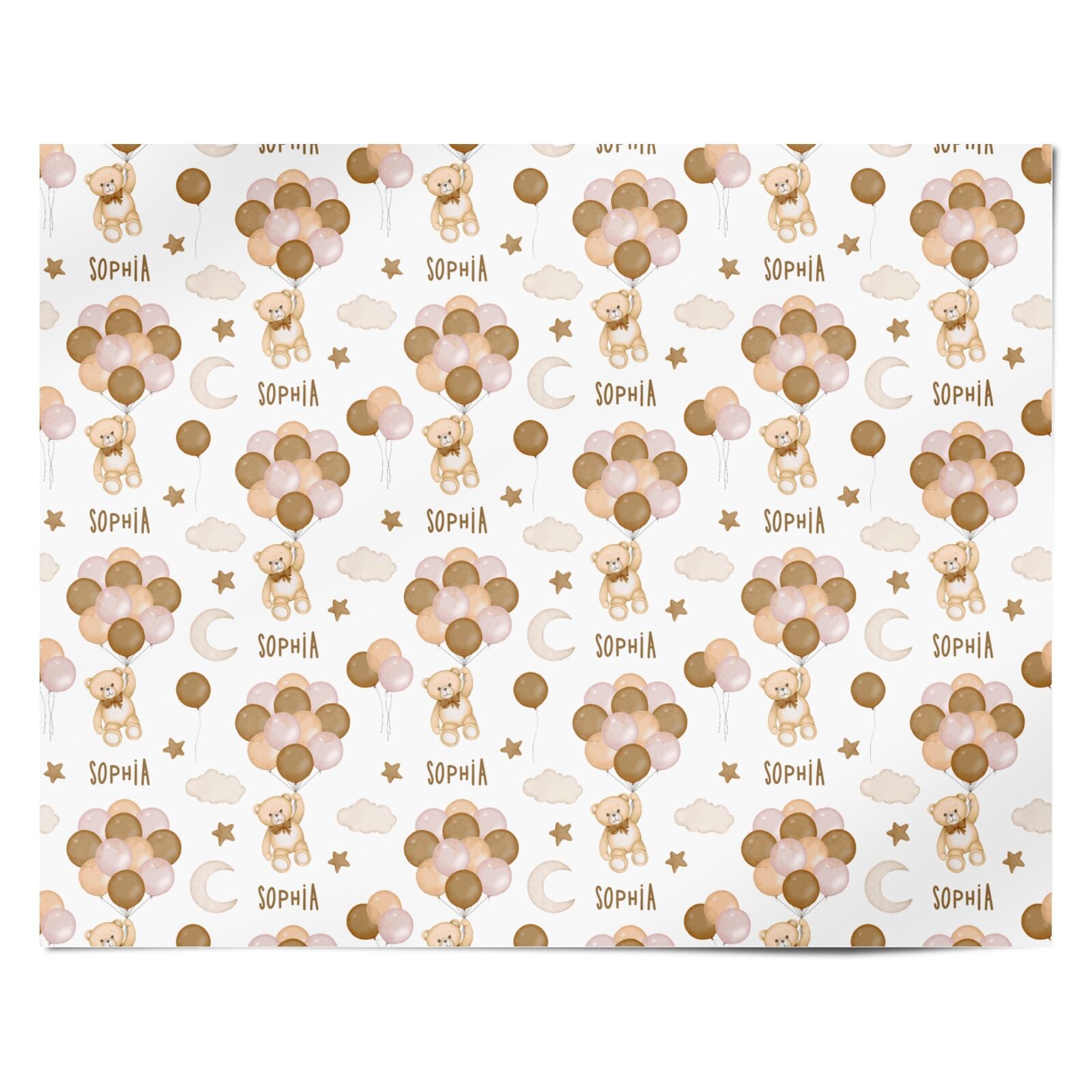 Personalised Baby Bear Personalised Wrapping Paper Alternative