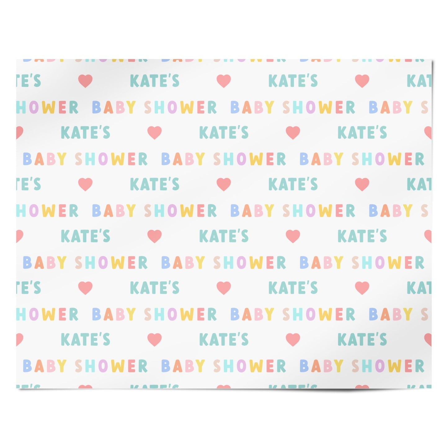 Personalised Baby Shower Personalised Wrapping Paper Alternative