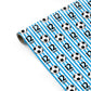 Personalised Blue White Football Birthday Personalised Gift Wrap