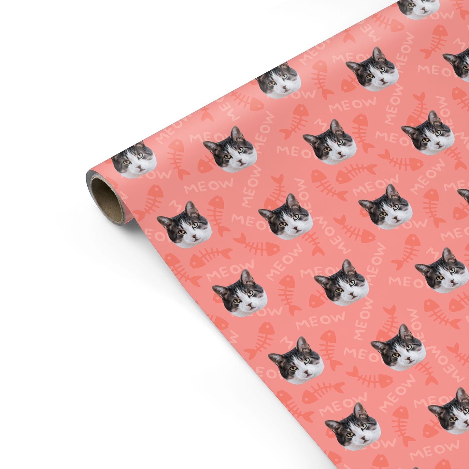 Personalised Cat Photo Face Personalised Gift Wrap