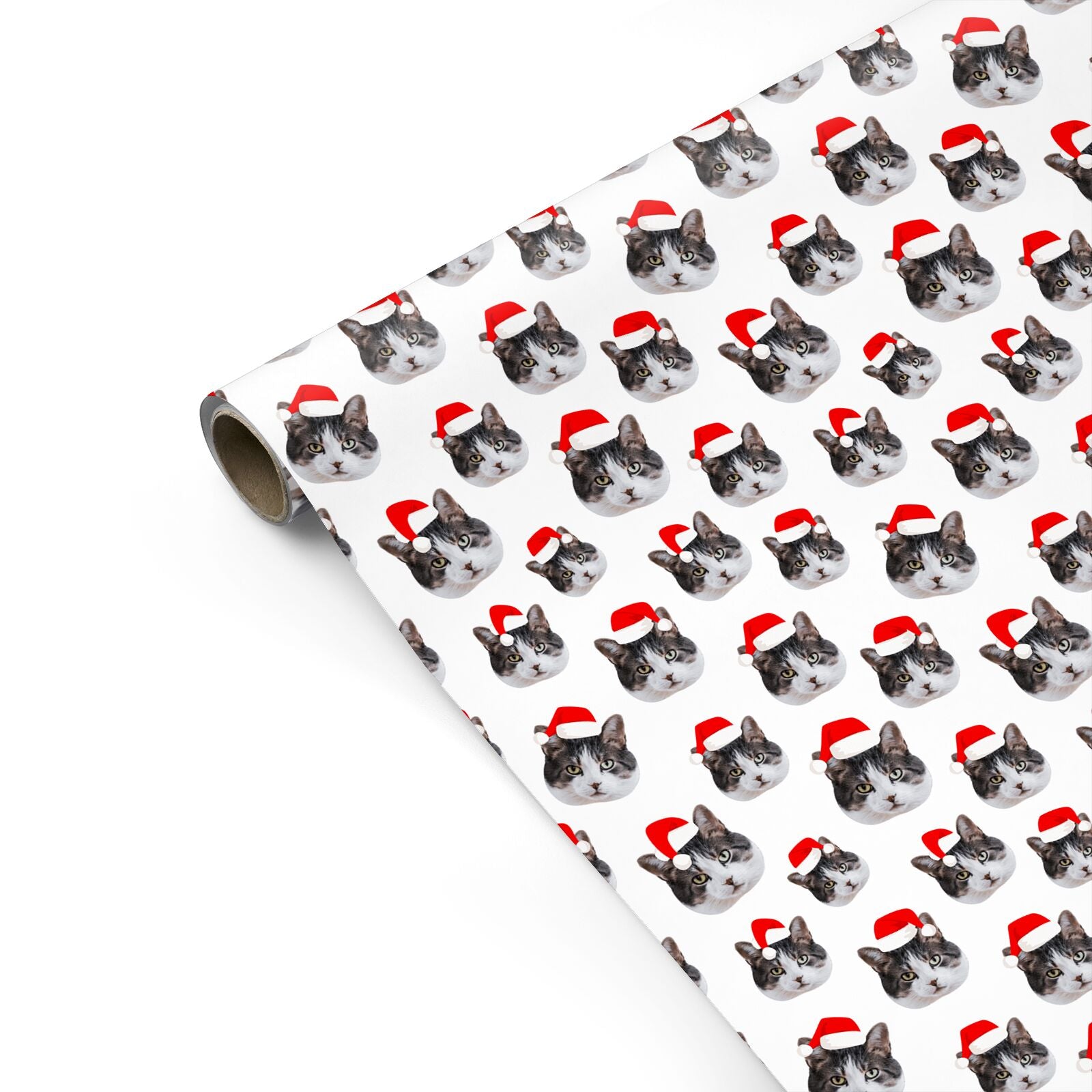 Personalised Cat Santa Hat Personalised Gift Wrap